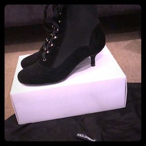 Dolce & Gabbana Victorian style lace up booties